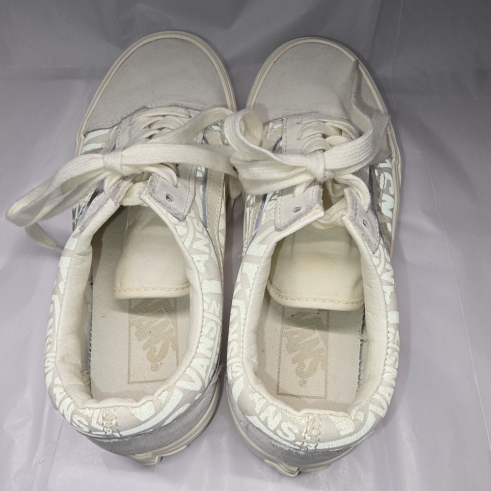 LAST CHANCE! Vans Old Skool Reflective Logo Platform Sneakers Wm 6.5 - Picture 8 of 16